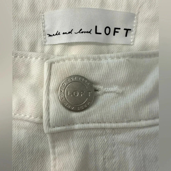 Loft curvy skinny cropped white jeans Size 28/6 - Picture 2 of 7